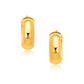 14k Yellow Gold Wide Medium Hoop Earrings with Snap Lock RCJ