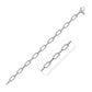 14k White Gold Diamante Paperclip Chain Bracelet (7.00 mm)Monde Trend