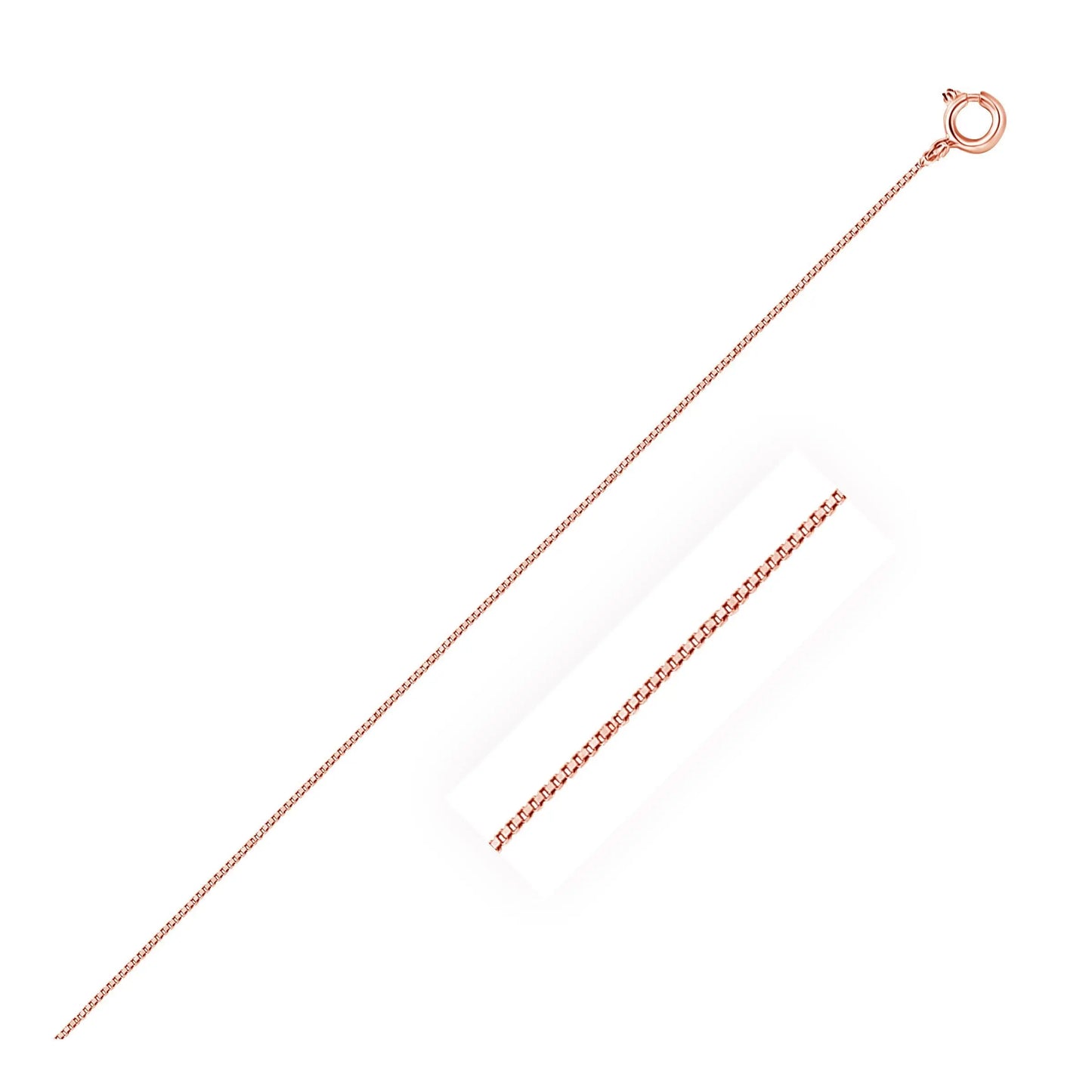 14k Rose Gold Classic Box Chain (0.45 mm)Monde Trend