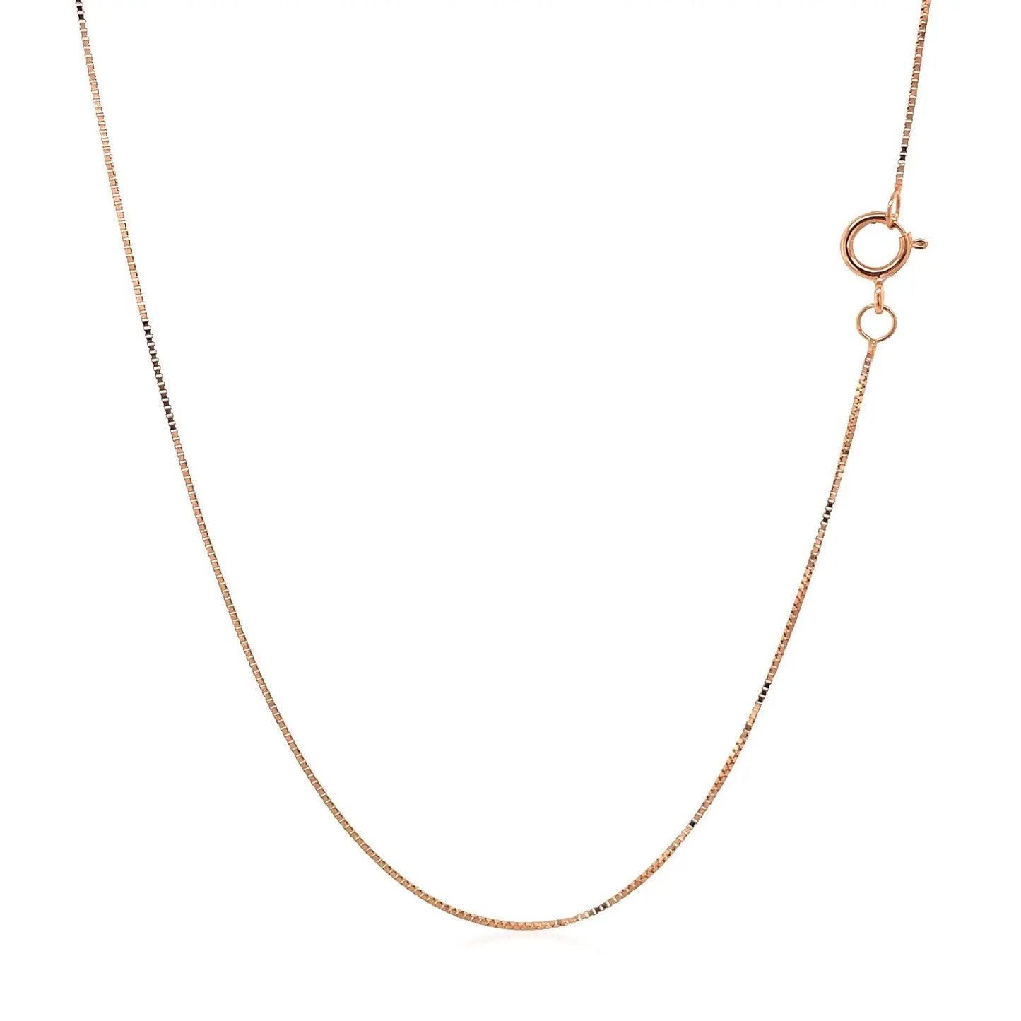 14k Rose Gold Classic Box Chain (0.45 mm)Monde Trend