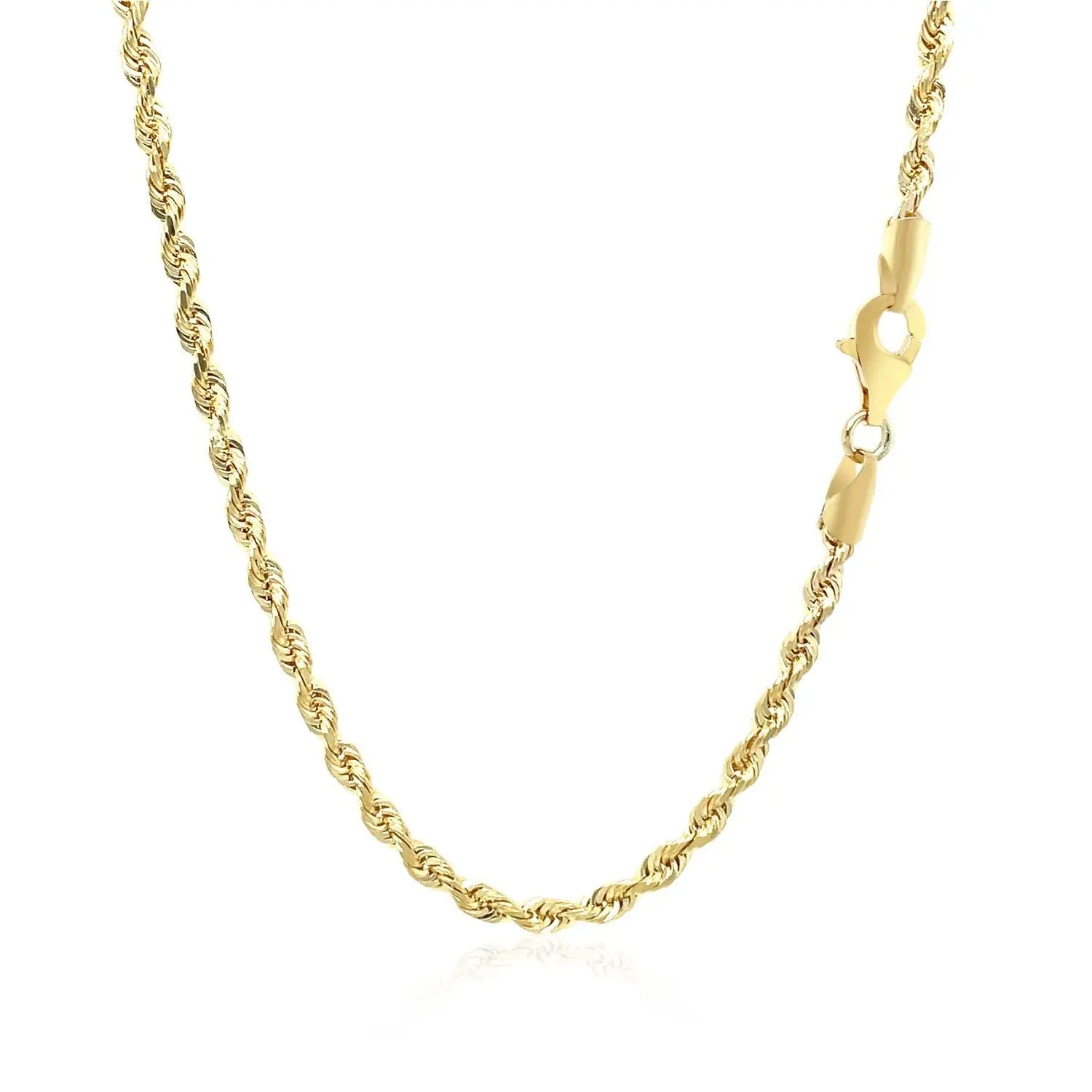 10k Yellow Gold Solid Diamond Cut Rope Chain (2.75 mm)Monde Trend