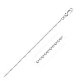 18k White Gold Round Cable Chain (1.50 mm) RCJ