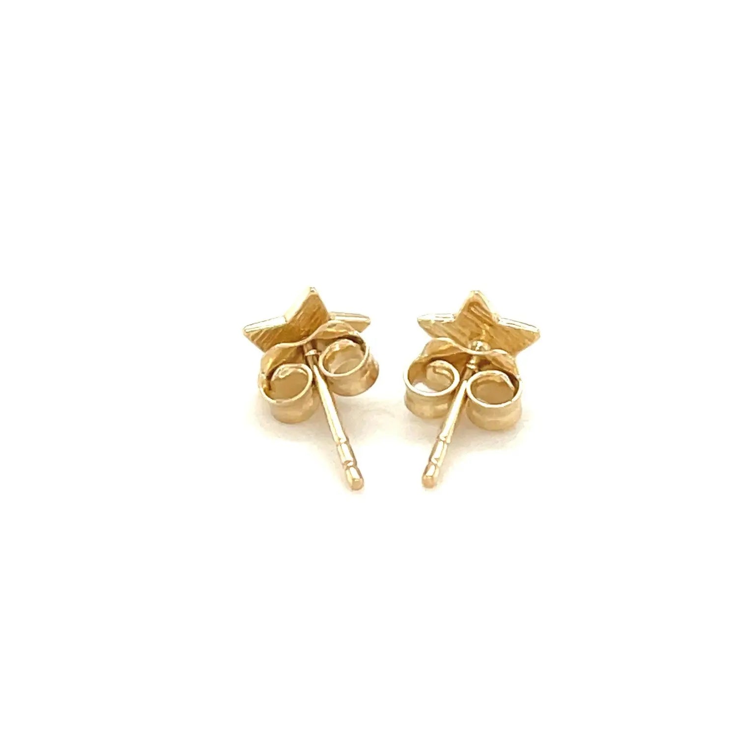 14k Yellow Gold Post Earrings with Stars(6.5mm) RCJ