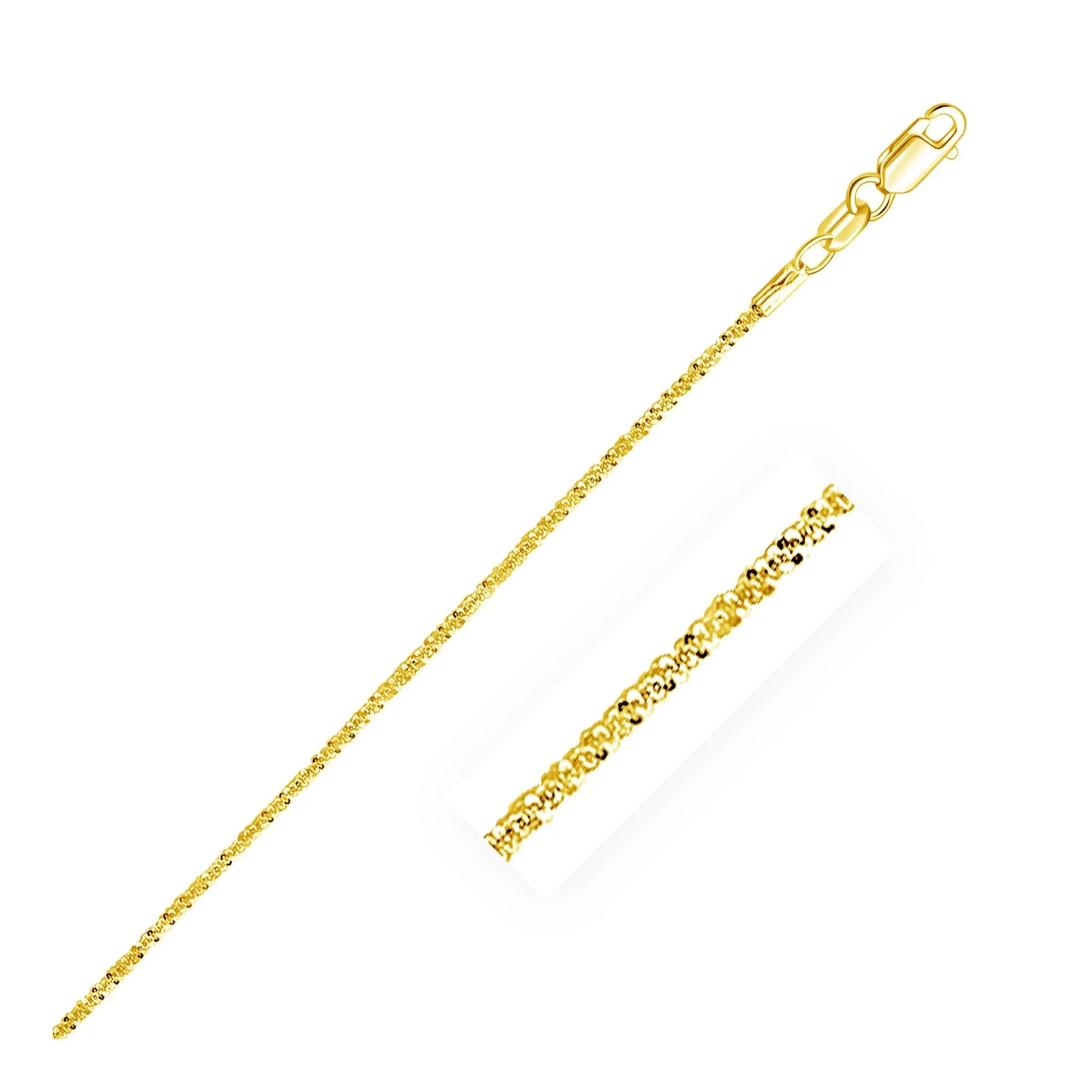 10k Yellow Gold Sparkle Chain 1.50 mm)Monde Trend