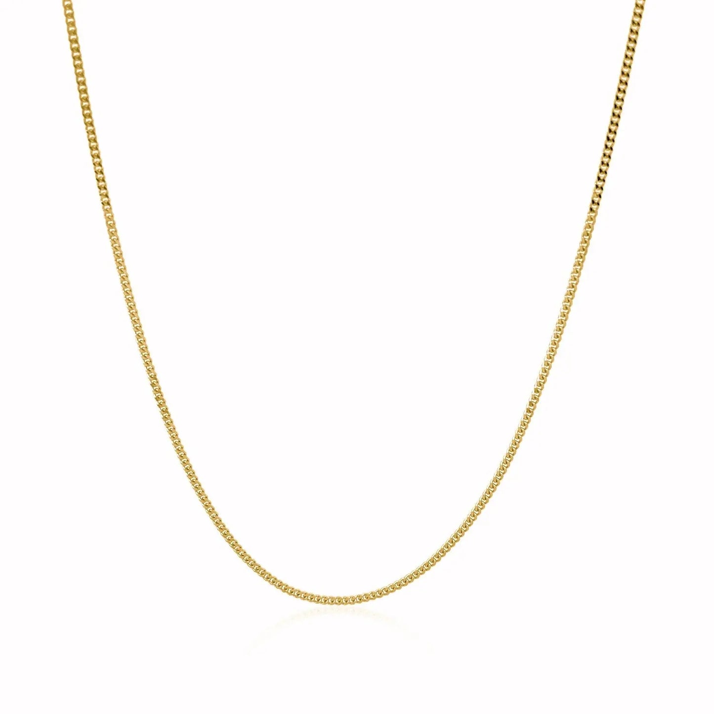 10k Yellow Gold Gourmette Chain 1.0mm (1.00 mm)Monde Trend