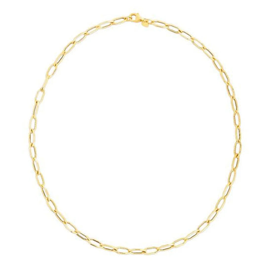 14k Yellow Gold Hexagon Link Necklace RCJ