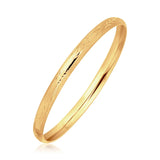 14k Yellow Gold Dome Style Childrens Bangle with Diamond Cuts (5.50 mm) RCJ