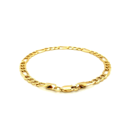 14k Yellow Gold Lite Figaro Bracelet (4.70 mm) RCJ