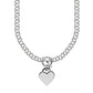 Sterling Silver Rolo Chain  with a Heart Toggle Charm and Rhodium Plating RCJ