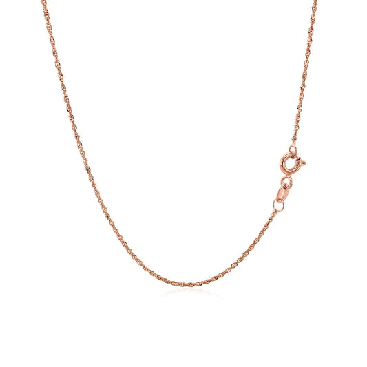 14k Rose Gold Singapore Chain (1.10 mm)Monde Trend