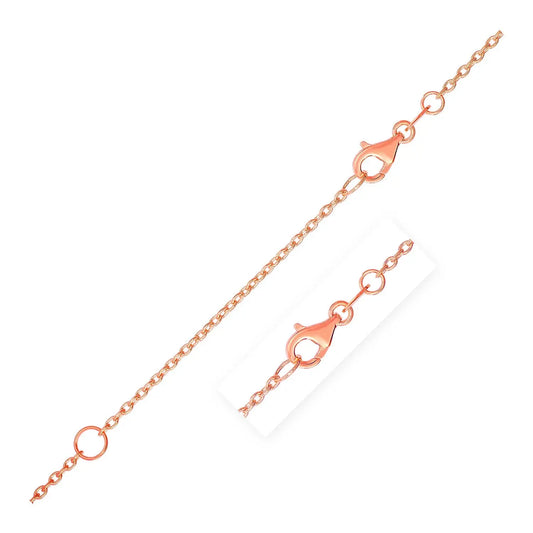 Extendable Cable Chain in 14k Rose Gold (1.20 mm) RCJ