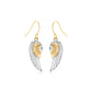 Two-Tone Wing Drop Earrings in 10K Gold RCJ