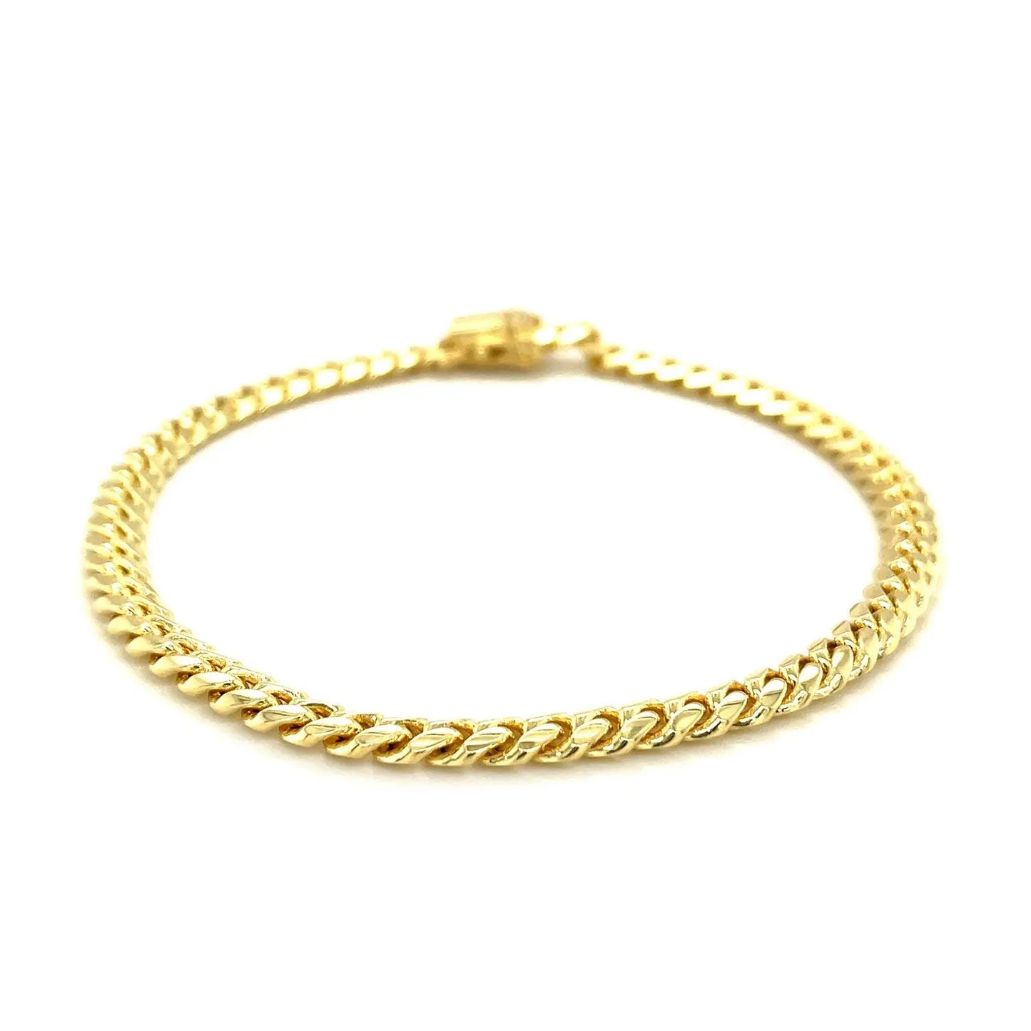 14k Yellow Gold Classic Miami Cuban Solid Bracelet (4.90 mm) RCJ