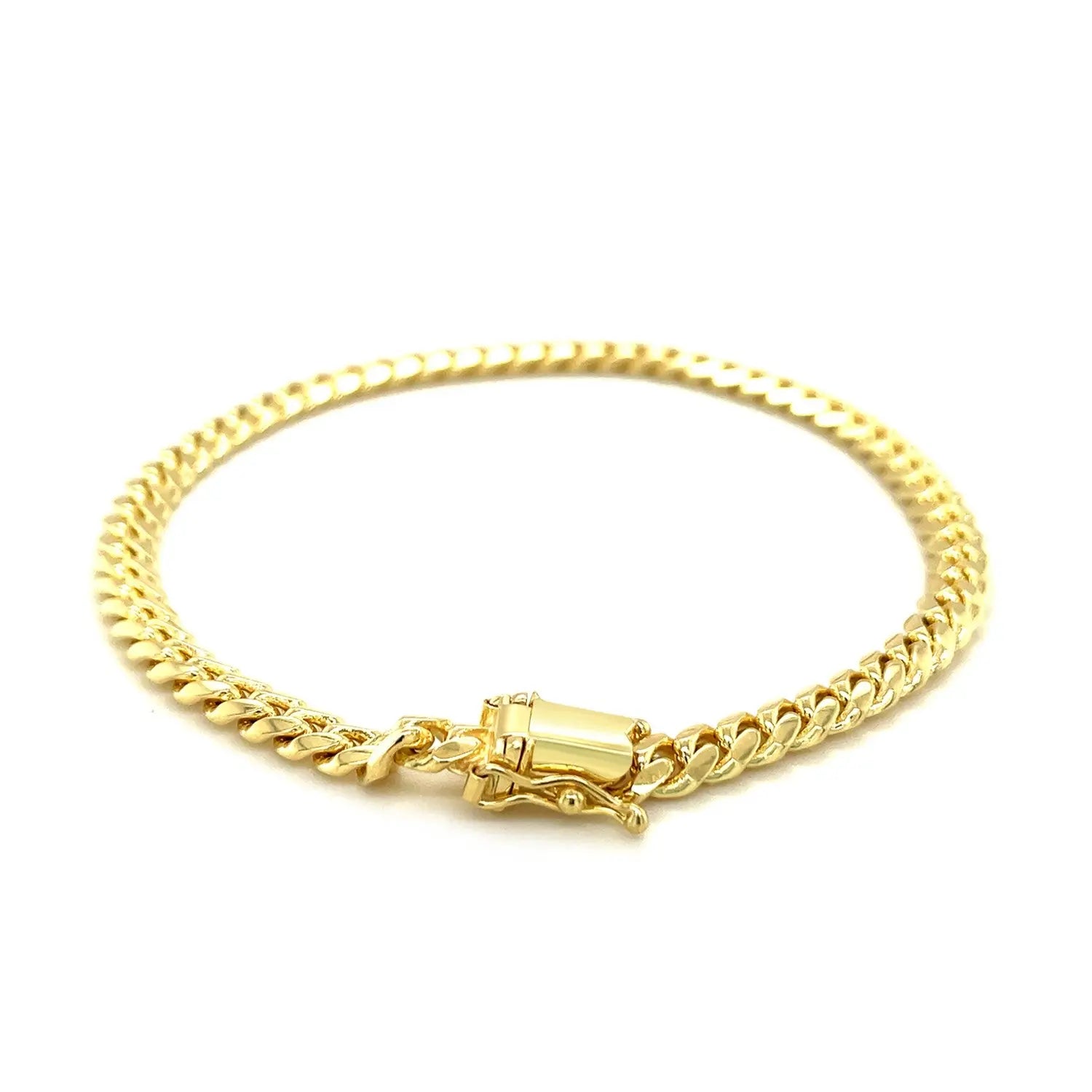 14k Yellow Gold Classic Miami Cuban Solid Bracelet (4.90 mm) RCJ