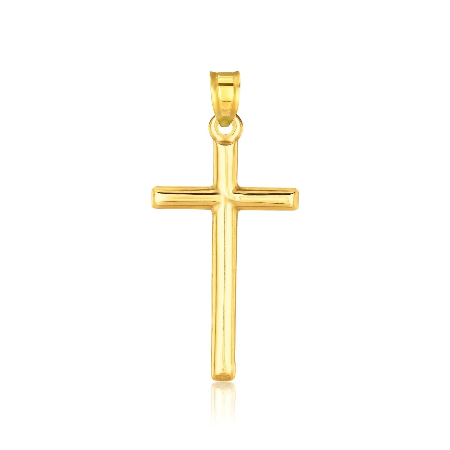 14k Yellow Gold High Polish Cross Pendant RCJ