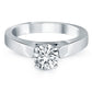 14k White Gold Wide Cathedral Solitaire Engagement Ring RCJ