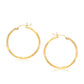 Diamond Cut Slender Large Hoop Earrings in 14k Yellow Gold (2x30mm) RCJ