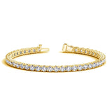 Lab Grown Round Diamond Tennis Bracelet in 14k Yellow Gold (10 cctw F/G  VS2/SI1) RCJ