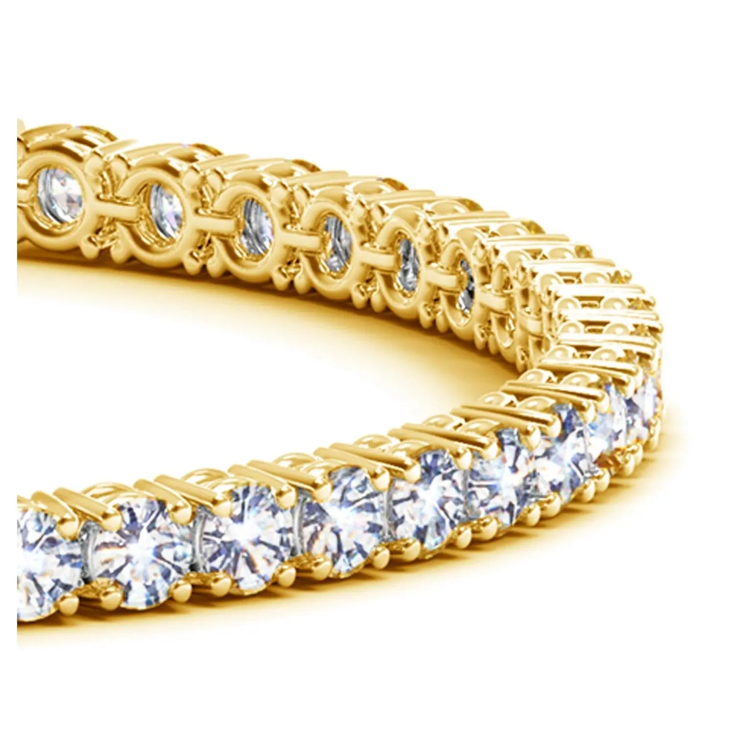 Lab Grown Round Diamond Tennis Bracelet in 14k Yellow Gold (10 cctw F/G  VS2/SI1) RCJ