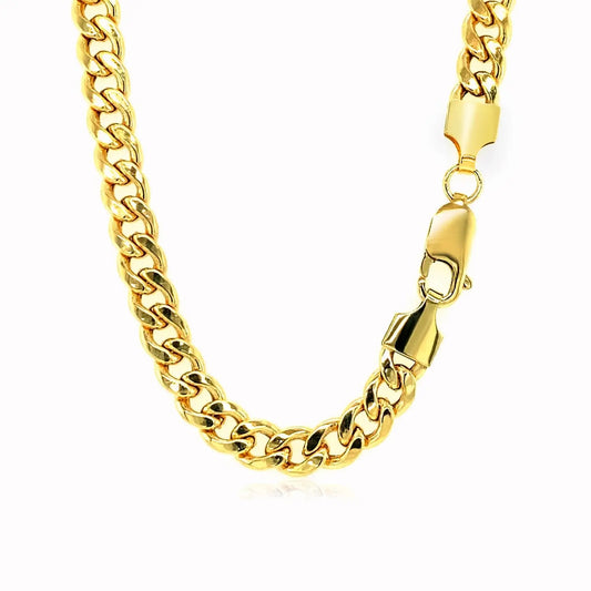 5.5mm 10k Yellow Gold Light Miami Cuban Chain RCJ