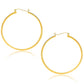 10k Yellow Gold Polished Hoop Earrings (1.5x40mm)Monde Trend