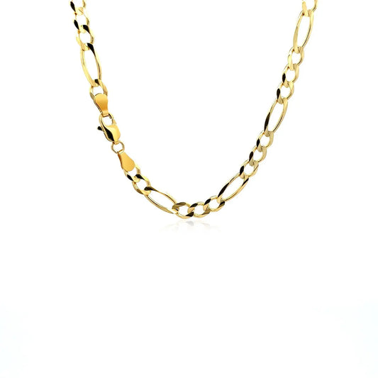 10K Yellow Gold Solid Figaro Chain (4.50 mm)Monde Trend