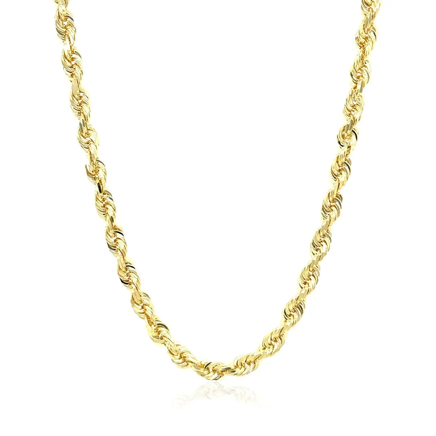 10k Yellow Gold Solid Diamond Cut Rope Chain (4.00 mm)Monde Trend