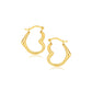 10k Yellow Gold Heart Hoop EarringsMonde Trend