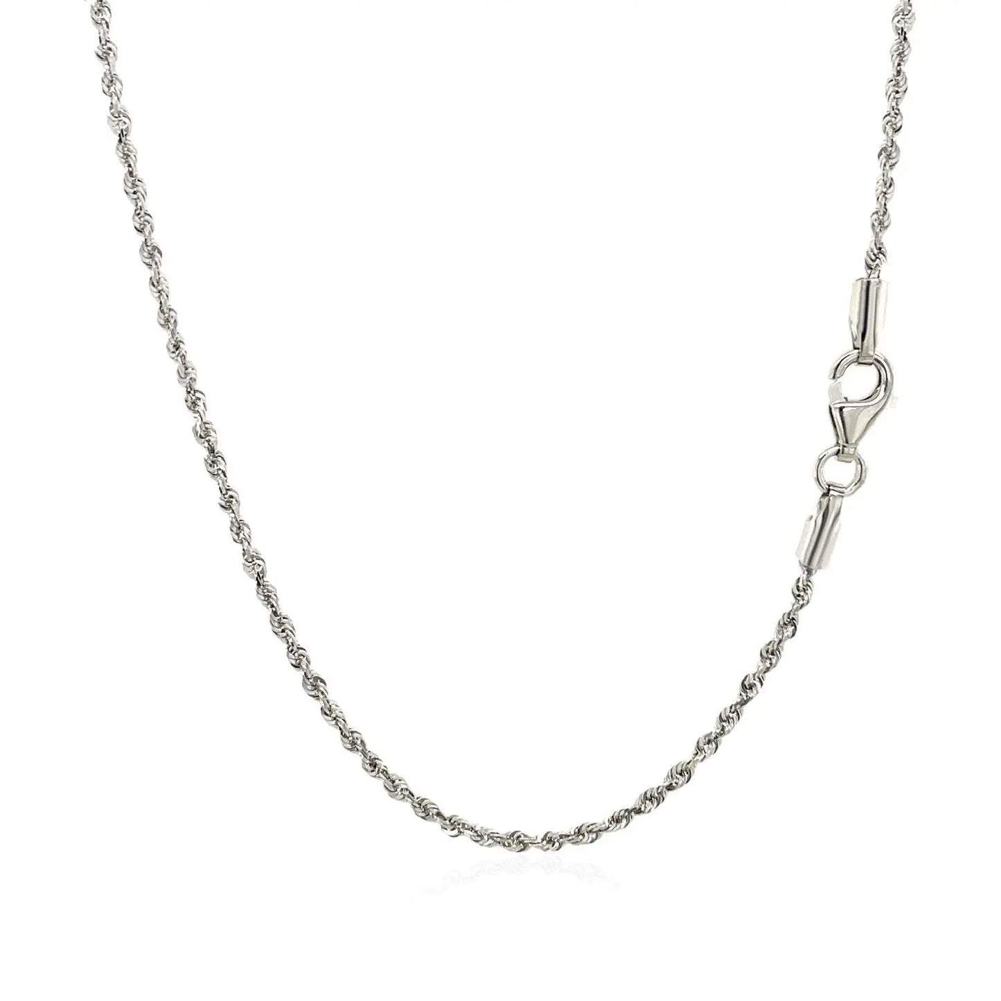 10k White Gold Solid Diamond Cut Rope Chain (1.60 mm)Monde Trend