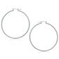 14k White Gold Polished Hoop Earrings (2x60mm) RCJ