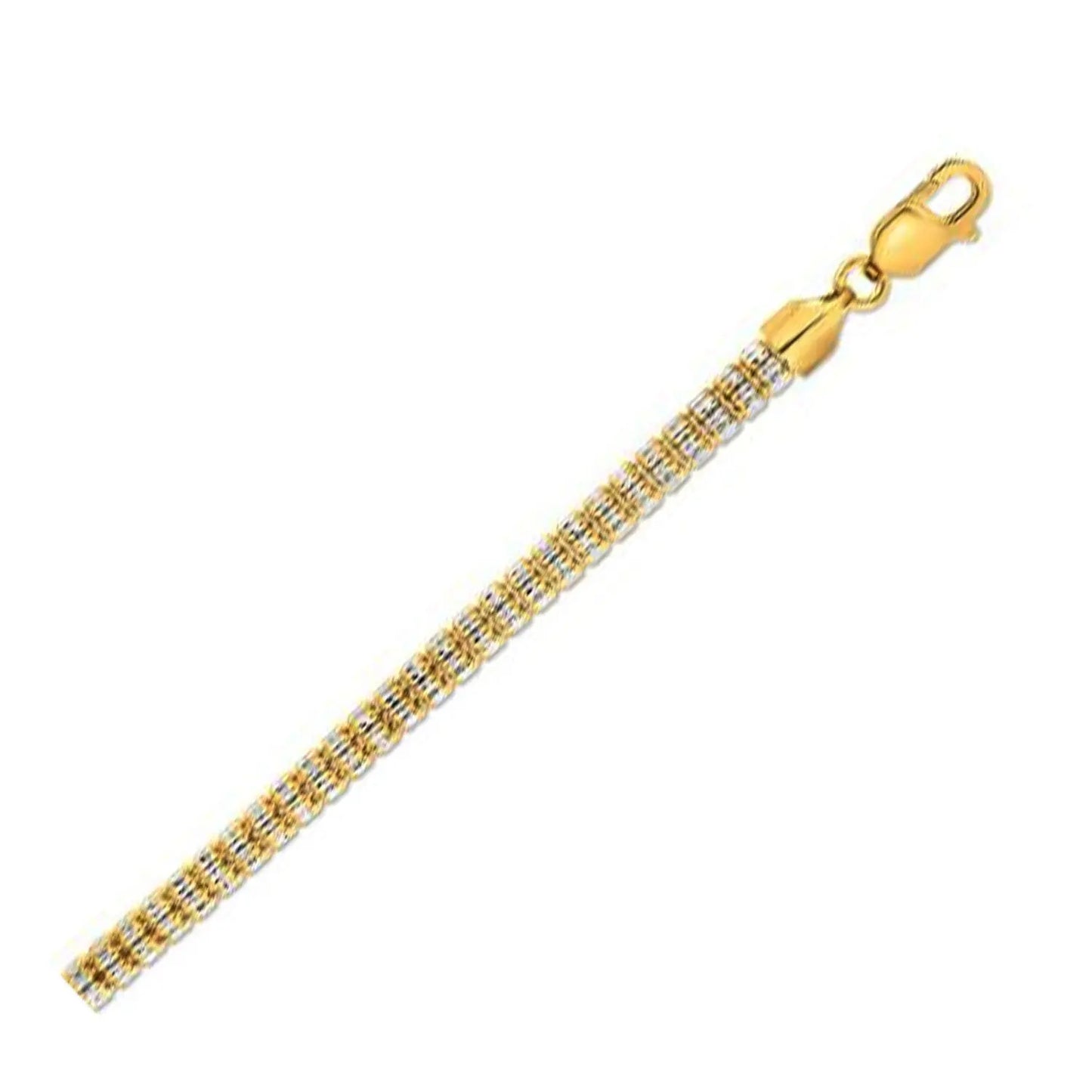 Ice Barrel Chain Bracelet in 14k Yellow Gold  (4.25 mm) RCJ