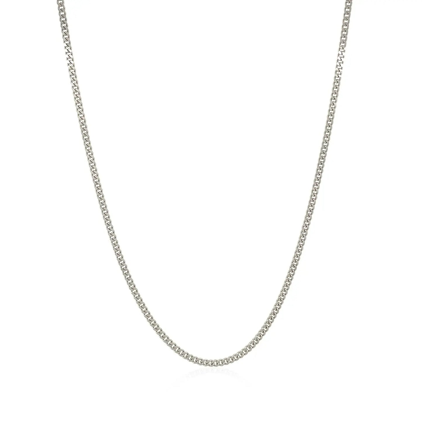 10k White Gold Gourmette Chain  (1.40 mm)Monde Trend