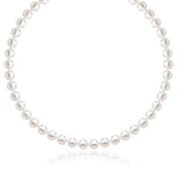 14k Yellow Gold Necklace with White Freshwater Cultured Pearls (6.0mm to 6.5mm) RCJ