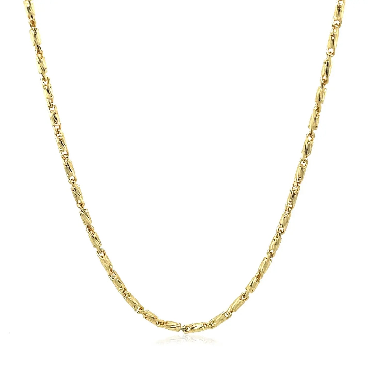 Diamond Cut Fancy Links Pendant Chain in Yellow Gold (1.50 mm) RCJ