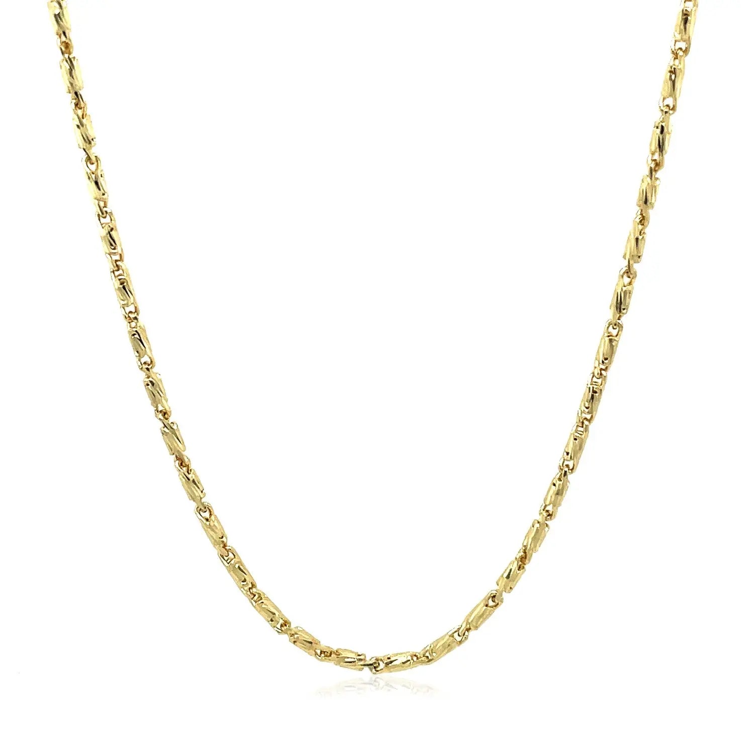 Diamond Cut Fancy Links Pendant Chain in Yellow Gold (1.50 mm) RCJ