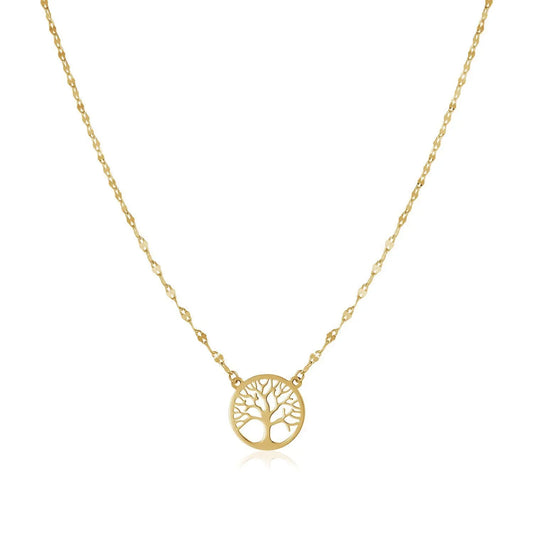 14K Yellow Gold Tree of Life Necklace RCJ