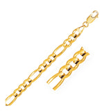 10K Yellow Gold Solid Figaro Chain (6.60 mm)Monde Trend