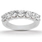 14k White Gold Diamond Scalloped Shared U Prong Setting Wedding Ring BandMonde Trend