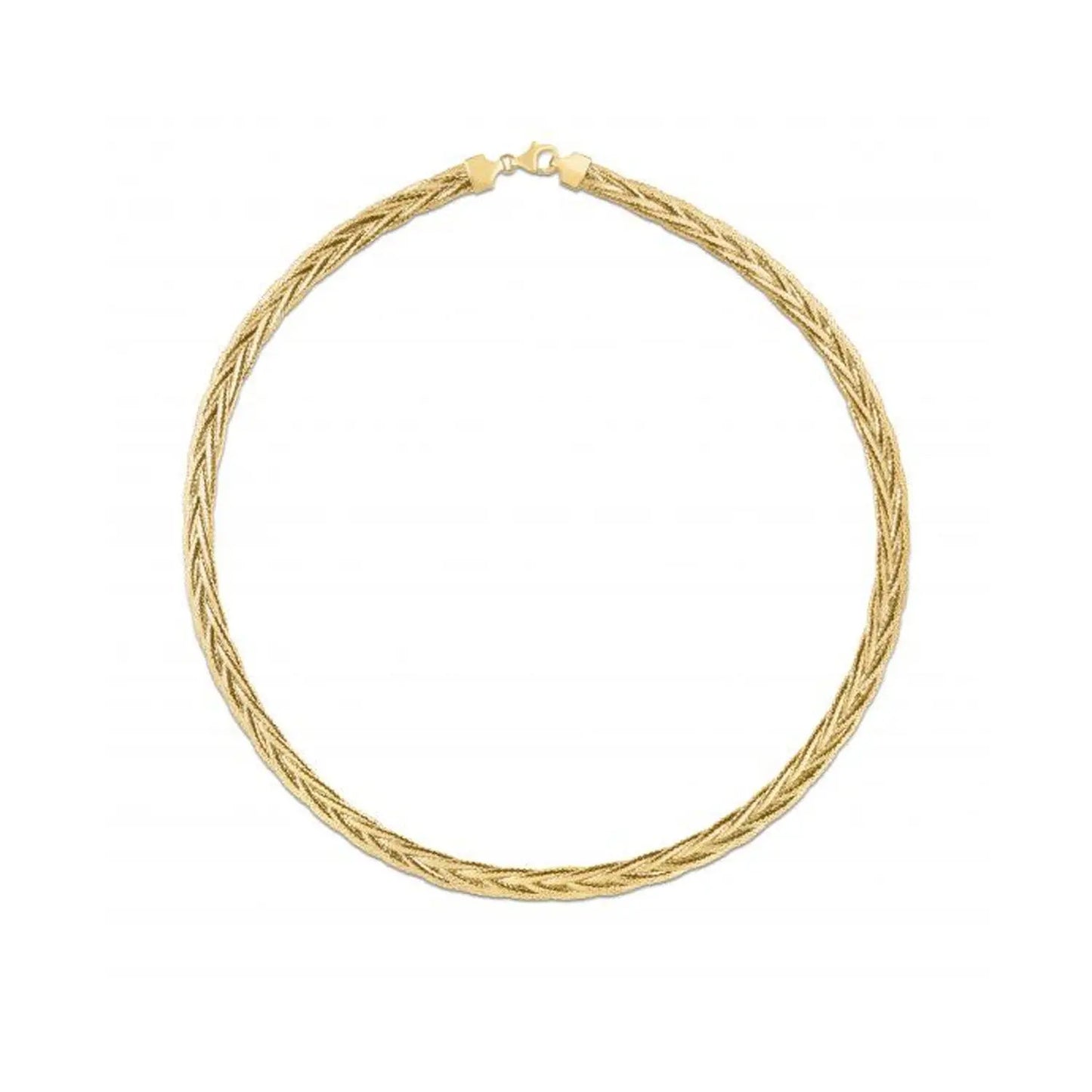 14k Yellow Gold Rapunzel Woven Necklace RCJ