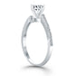 14k White Gold Open Shank Bypass Diamond Engagement RingMonde Trend