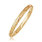 14k Yellow Gold Domed Bangle with a Weave Motif (6.00 mm) RCJ