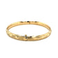 14k Yellow Gold Domed Bangle with a Weave Motif (6.00 mm) RCJ