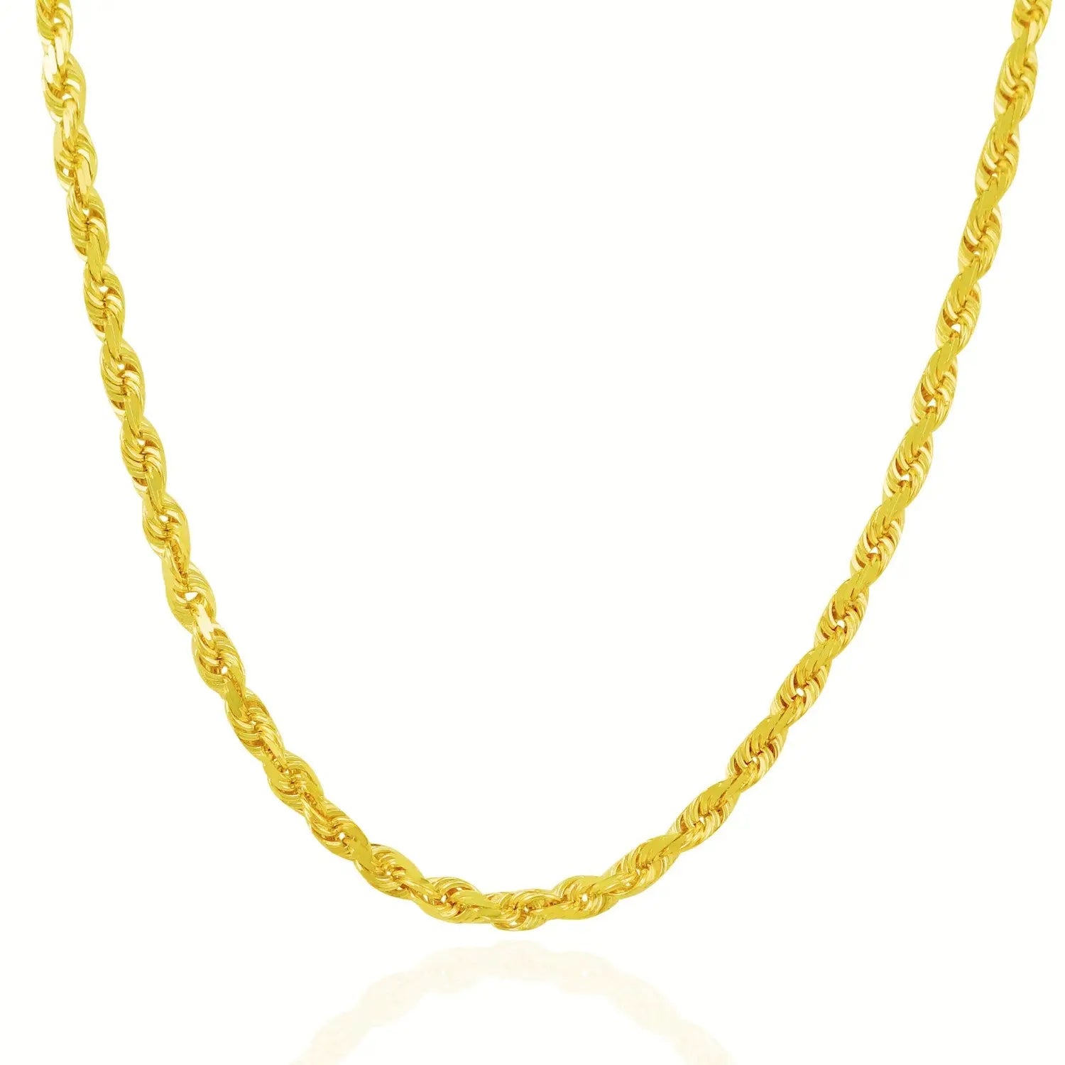 10k Yellow Gold Solid Diamond Cut Rope Chain (5.00 mm)Monde Trend