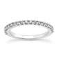 14k White Gold Shared Prong Diamond Wedding Ring Band with U Settings RCJ