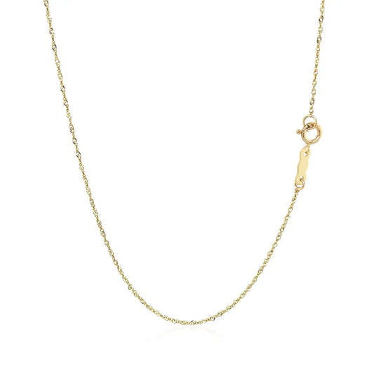 10k Yellow Gold Singapore Chain 0.8mm (0.80 mm)Monde Trend