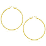 14k Yellow Gold Polished Hoop Earrings (2x55mm) RCJ