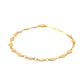 14k Yellow Gold 7 inch Mirrored Heart Chain Bracelet (5.00 mm) RCJ