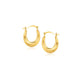 10k Yellow Gold Oval Hoop EarringsMonde Trend