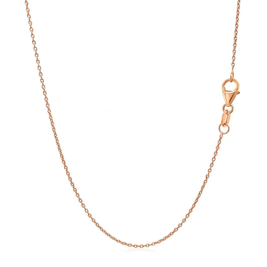 14k Rose Gold Oval Cable Link Chain (0.97 mm)Monde Trend