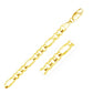 14k Yellow Gold Solid Figaro Bracelet (6.00 mm) RCJ